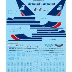 26Decals 144-1084 1/144 Air Transat 757-200 laser decal with screen print details - for Zvezda kit