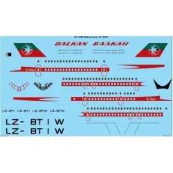 26Decals 144-1098 1/144 Balkan Bulgarian Airlines delivery Tupolev Tu-154M laser decal