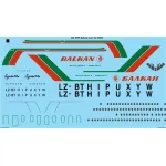 26Decals 144-1099 1/144 Balkan Bulgarian Airlines final Tupolev Tu-154M laser decal