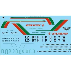 26Decals 144-1099 1/144 Balkan Bulgarian Airlines final Tupolev Tu-154M laser decal