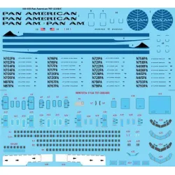 26Decals 144-1111 1/144 Pan American Boeing 707-321B/C laser decal with screen print details