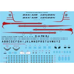 26Decals 144-1126 1/144 Dan-Air London De Havilland Comet 4B laser decal with screen print details