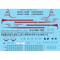 26Decals 144-1127 1/144 Dan-Air London De Havilland Comet 4C laser decal with screen print details