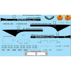26Decals 144-1177 1/144 Royal Brunei 737-2M6/Adv laser decal with screen print details