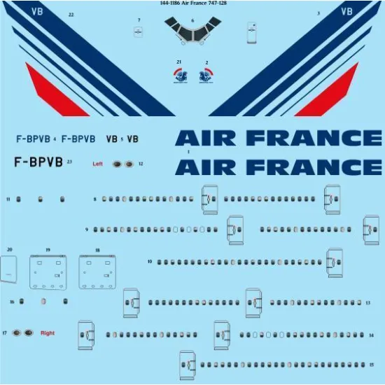 26Decals 144-1186 1/144 Air France 747-128 Laser decal