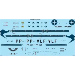 26Decals 144-1191 1/144 Varig Brasil Boeing 727-41 laser decal