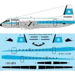26Decals 144-1224 1/144 Maersk Air Hawker Siddeley HS-748 laser decal - for Mark 1 models kit