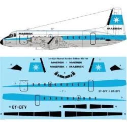 26Decals 144-1224 1/144 Maersk Air Hawker Siddeley HS-748 laser decal - for Mark 1 models kit