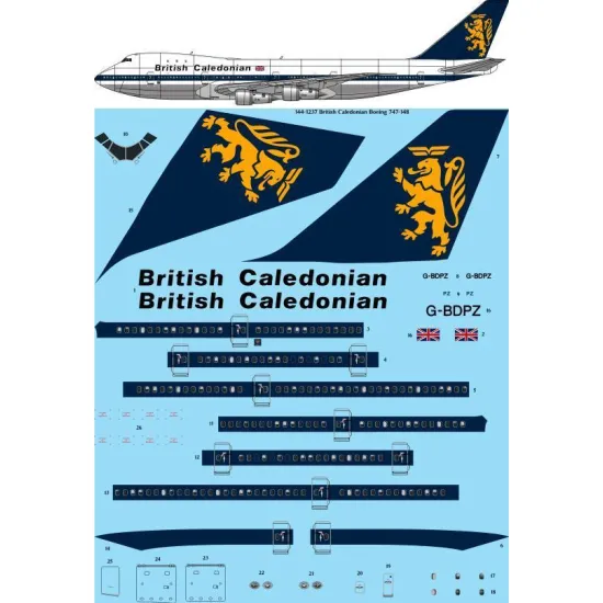 26Decals 144-1237 1/144 British Caledonian 747-148 Laser decal