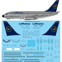 26Decals 144-1248 1/144 Lufthansa Boeing 737-230 laser decal with screen print details