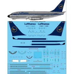 26Decals 144-1249 1/144 Lufthansa Boeing 737-230 laser decal with screen print details