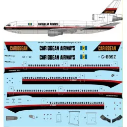 26Decals 144-1267 1/144 Caribbean Airways McDonnell Douglas DC-10-10 laser decal