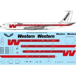 26Decals 144-1274 1/144 Western Airlines Boeing 707-347C laser decal
