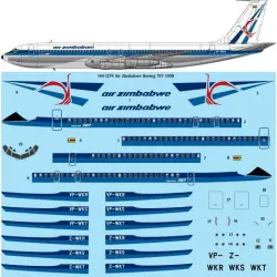 26Decals 144-1279 1/144 Air Zimbabwe Boeing 707-330B laser decal