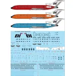 26Decals 144-1311 1/144 Braniff Jellybean Boeing 727-227 laser decal with screen print details