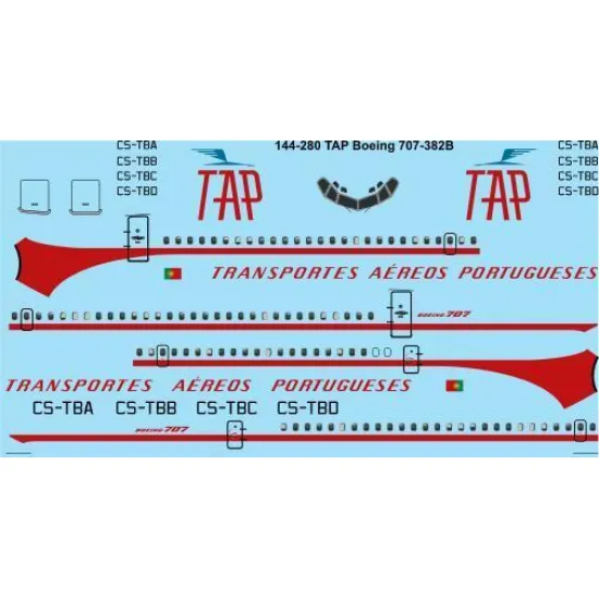 26Decals 144-280 1/144 TAP 707-382B laser decal