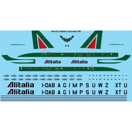 26Decals 144-331 1/144 Alitalia Caravelle VIN Laser decal