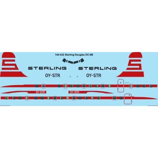 26Decals 144-432 1/144 Sterling Airways Douglas DC-6B laser decal