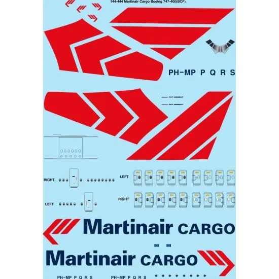 26Decals 144-444 1/144 Martinair Cargo Boeing 747-400 (BCF) Laser decal