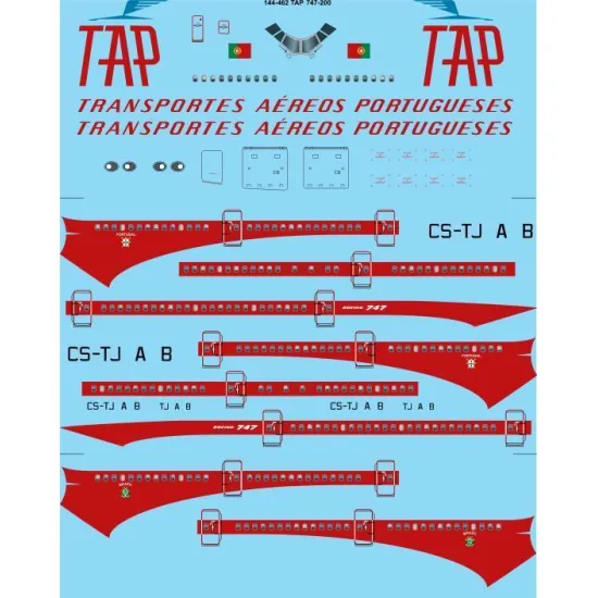 26Decals 144-462 1/144 TAP 747-282B laser decal