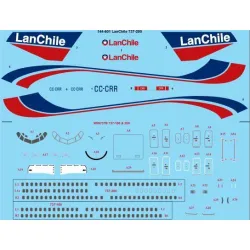 26Decals 144-601 1/144 Lan Chile 737-200 laser decal with screen print details
