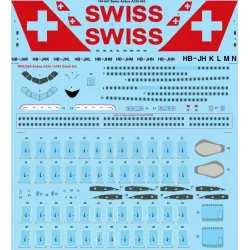 26Decals 144-641 1/144 Swiss Airbus A330-343 laser decal with screen print details - Revell