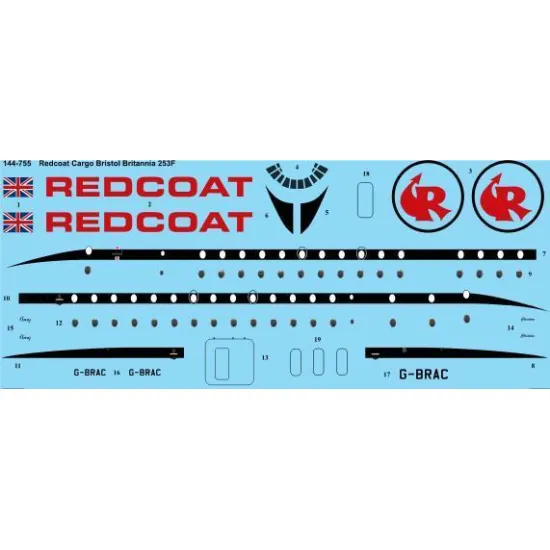 26Decals 144-755 1/144 Redcoat Cargo Britannia 253F Laser decal