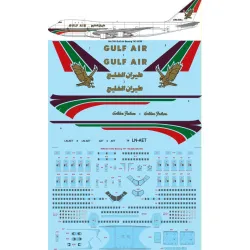 26Decals 144-769 1/144 Gulf Air Boeing 747-283B laser decal with screen print details