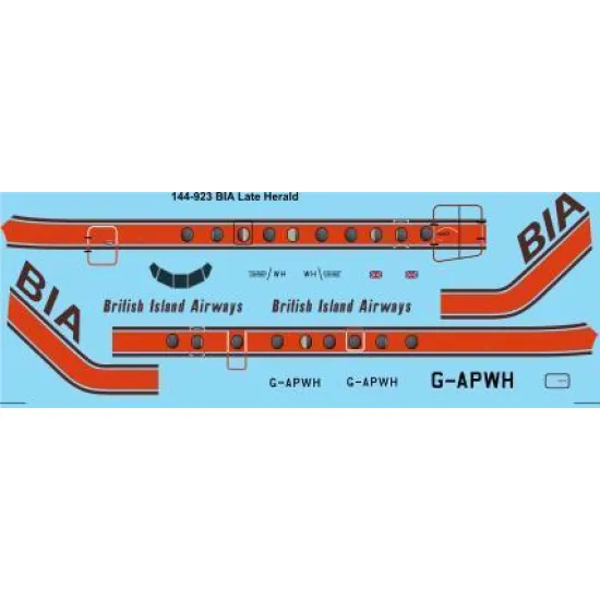 26Decals 144-923 1/144 BIA British Island Airways Handley Page Herald laser decal