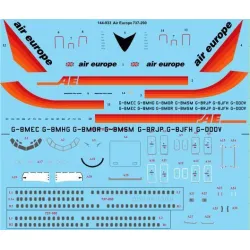 26Decals 144-933 1/144 Air Europe 737-200 laser decal with screen print details