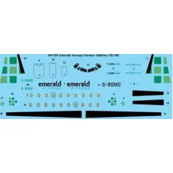 26Decals 144-954 1/144 Emerald Airways Hawker Siddeley HS-748 laser decal - for Mark 1 kit