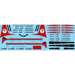 26Decals 144-978 1/144 Dan-Air London Hawker Siddeley HS-748 laser decal - for Mark 1 kit