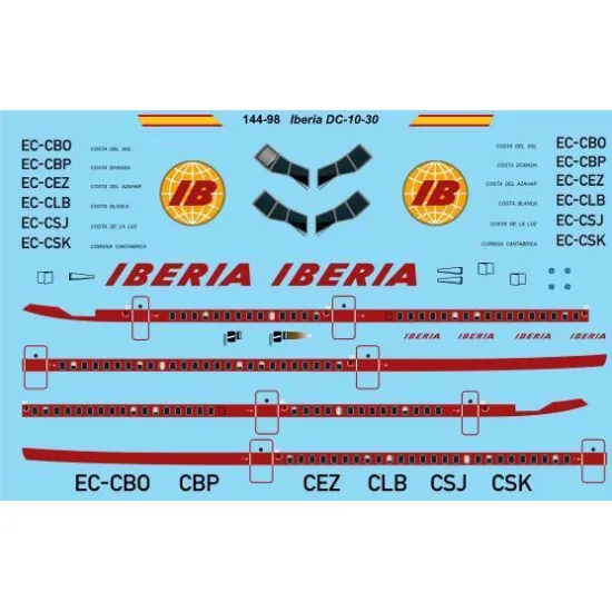 26Decals 144-98 1/144 Iberia Delivery DC-10-30 Laser decal