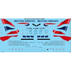 26Decals 200-51 1/200 British Airways Boeing 777-36N laser decal - 1/200 Scale
