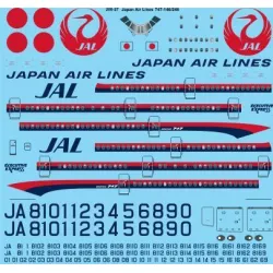 26Decals 200-7 1/200 JAL Japan Air Lines Boeing 747-146/246 laser decal - 1/200 scale