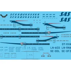 26Decals 200-93 1/200 SAS Scandinavia Boeing 747-200 laser decal - 1/200 Scale