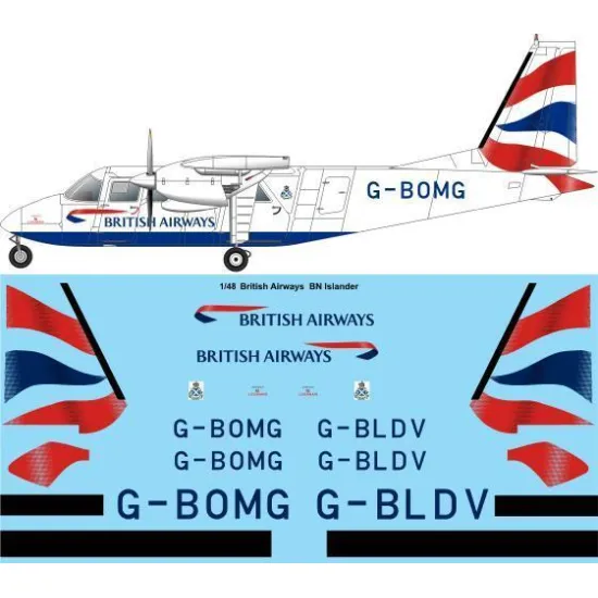 26Decals 48-15 1/48 British Airways Chatham Dockyard BN Islander - for Valom Kit