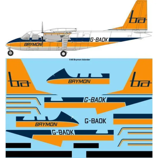 26Decals 48-16 1/48 Brymon BN Islander - for Valom kit