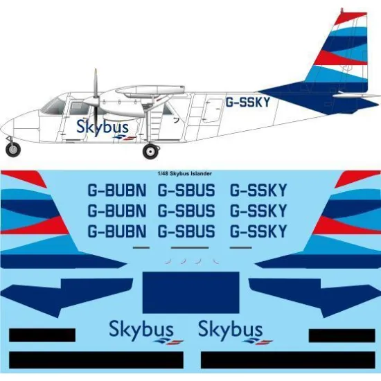 26Decals 48-20 1/48 Skybus BN Islander - for Valom kit