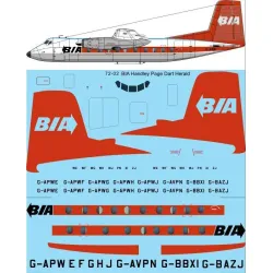 26Decals 72-02 1/72 BIA British Island Airways Handey Page Herald Laser decal