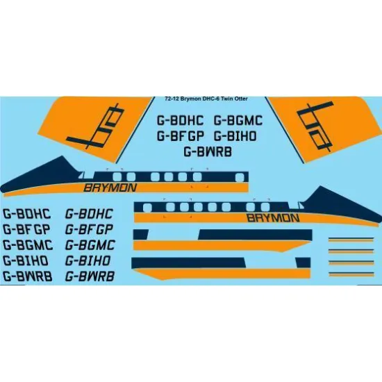 26Decals 72-12 1/72 Brymon Twin Otter laser decal