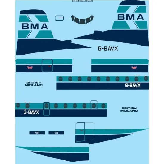 26Decals 72-14 1/72 BMA British Midland Handley Page Herald