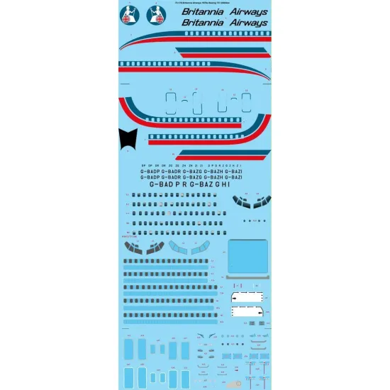 26Decals 72-178 1/72 Britannia Airways 737-200 laser decal with screen print details