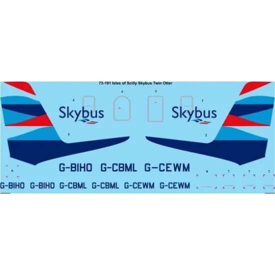 26Decals 72-191 1/72 Skybus Twin Otter laser decal
