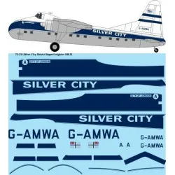 26Decals 72-211 1/72 Silver City Airways Bristol Superfreighter Mk32 laser decal - for Airfix kit