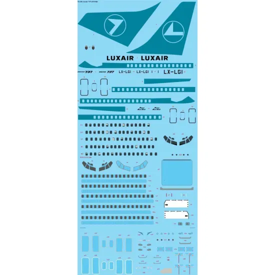 26Decals 72-226 1/72 Luxair 737-200 laser decal with screen print details
