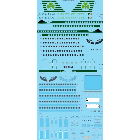 26Decals 72-227 1/72 Aer Lingus Delivery 737-248 laser decal with screen print details