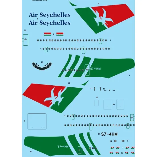 26Decals 72-234 1/72 Air Seychelles Boeing 707-324C laser decal