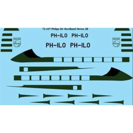 26Decals 72-247 1/72 Philips De Havilland Heron 2B laser decal - for Airfix kit