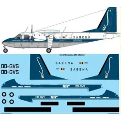 26Decals 72-250 1/72 Sabena BN Islander Laser decal